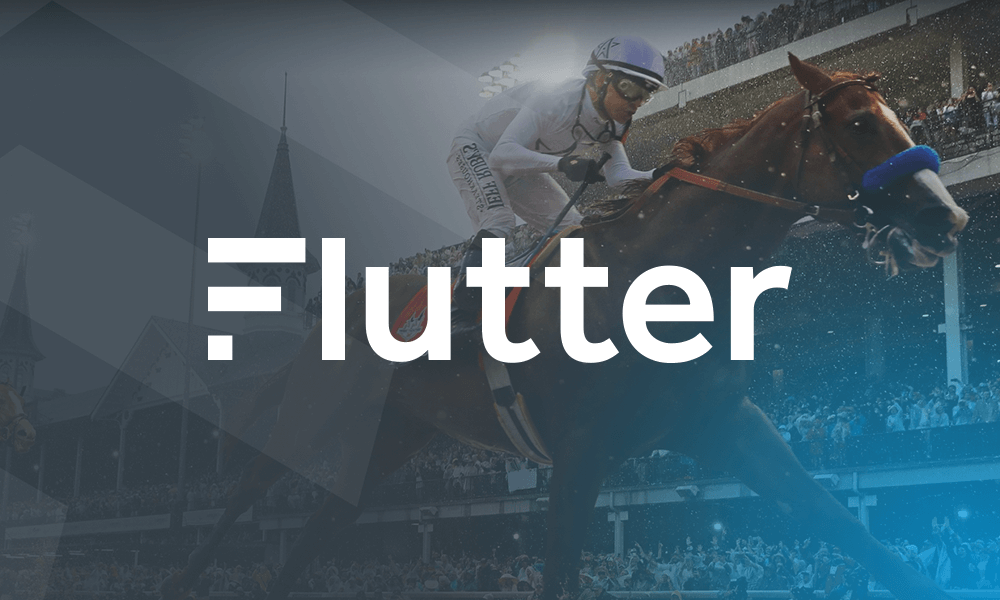 Image of a Jockey on a Horse, with the Flutter Logo displayed on top.